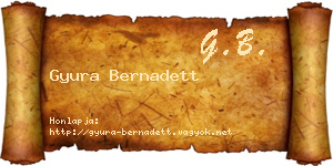 Gyura Bernadett névjegykártya