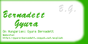 bernadett gyura business card